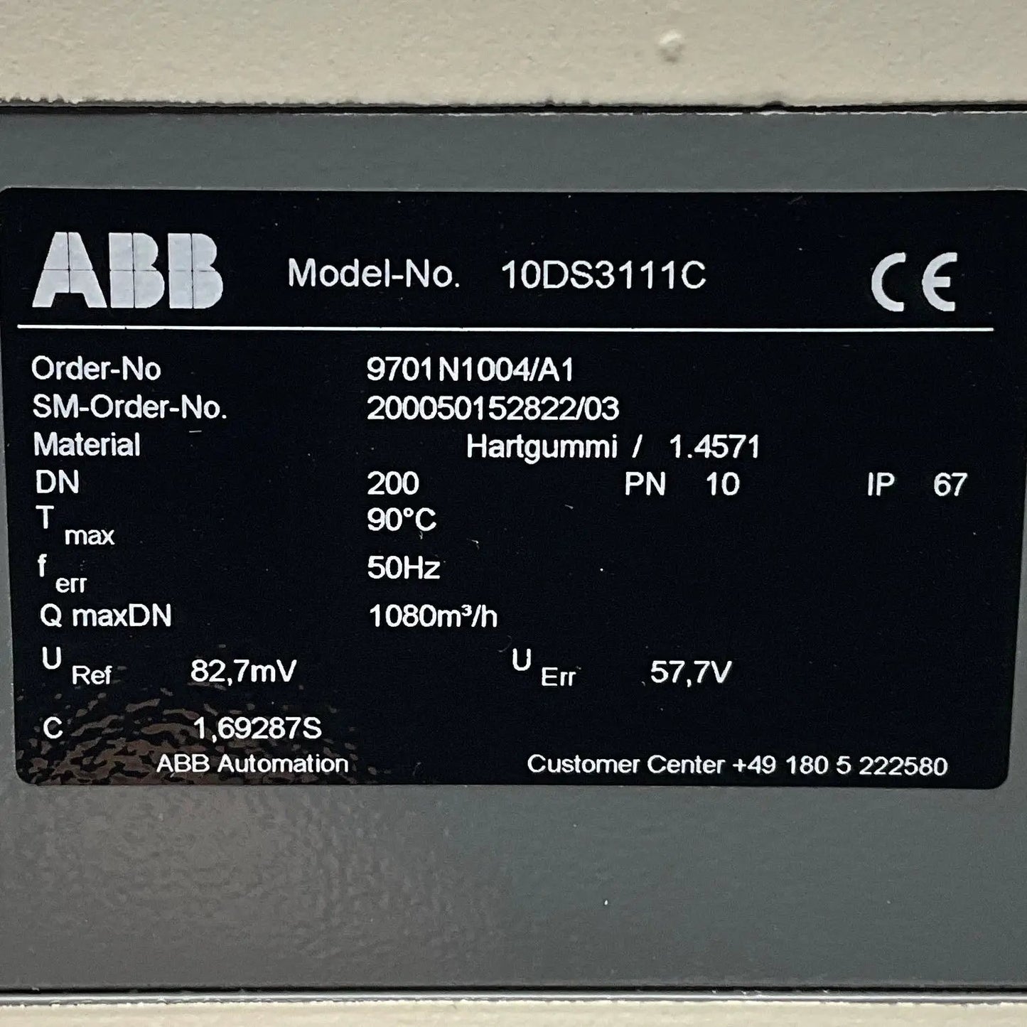 ABB 10DS3111C Electromagnetic Flow Meter-Electromagnetic Flow Meter-Used Industrial Parts