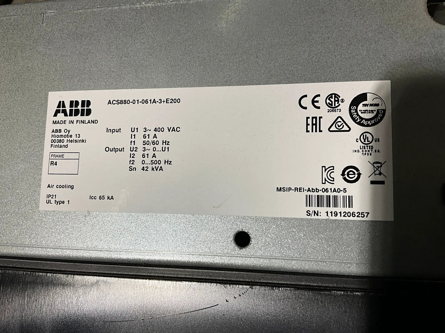 ABB ACS880-01-061A-3 Single Drive-Single Drive-Used Industrial Parts