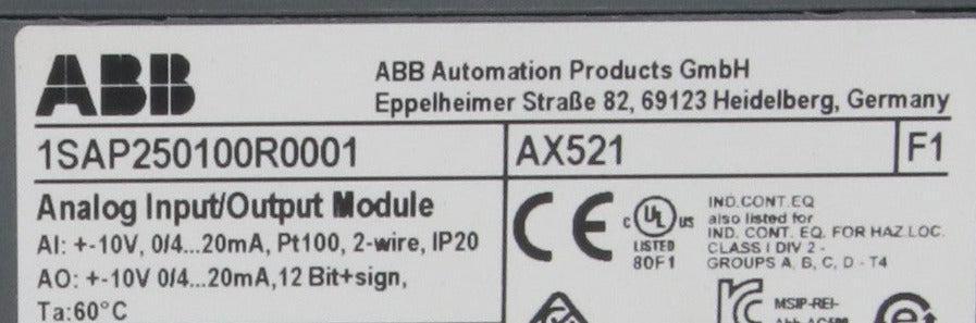 ABB AX521 Analog Input/Output Module - Unused-Analog Input/Output Module-Used Industrial Parts