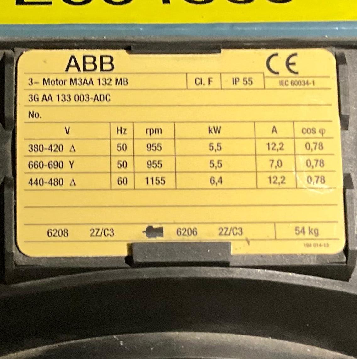 ABB M3AA 132MB 3GAA 133 003-ADC 3 Phase Motor-3 Phase Motor-Used Industrial Parts