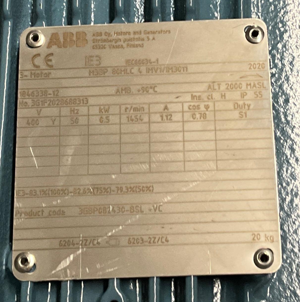 ABB M3BP 80MLC 4 3 Phase Induction Motor-Induction Motor-Used Industrial Parts