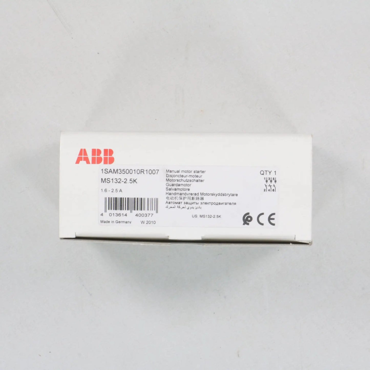 ABB MS132 2.5K Manual Motor Starter-Manual Motor Starter-Used Industrial Parts