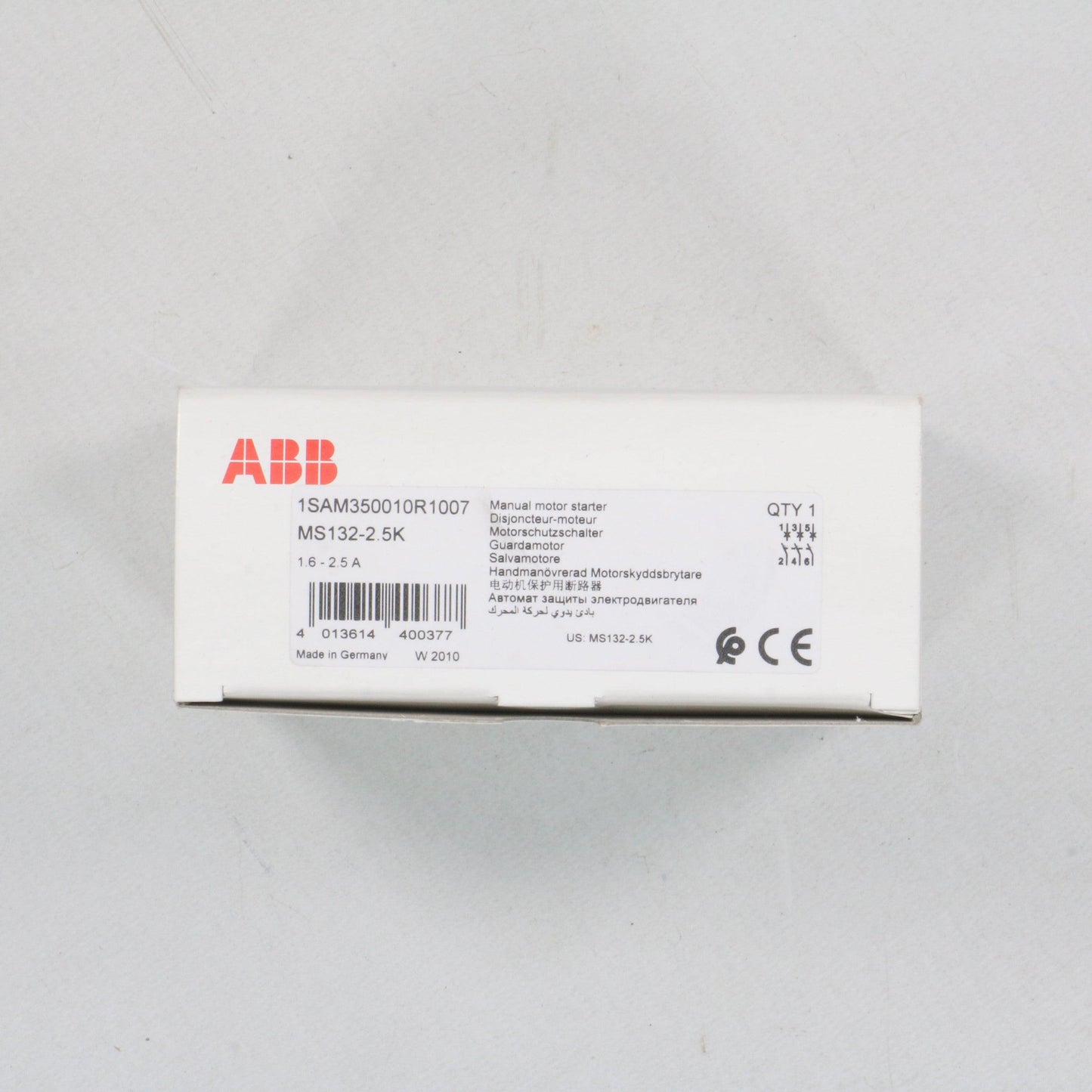 ABB MS132 2.5K Manual Motor Starter-Manual Motor Starter-Used Industrial Parts