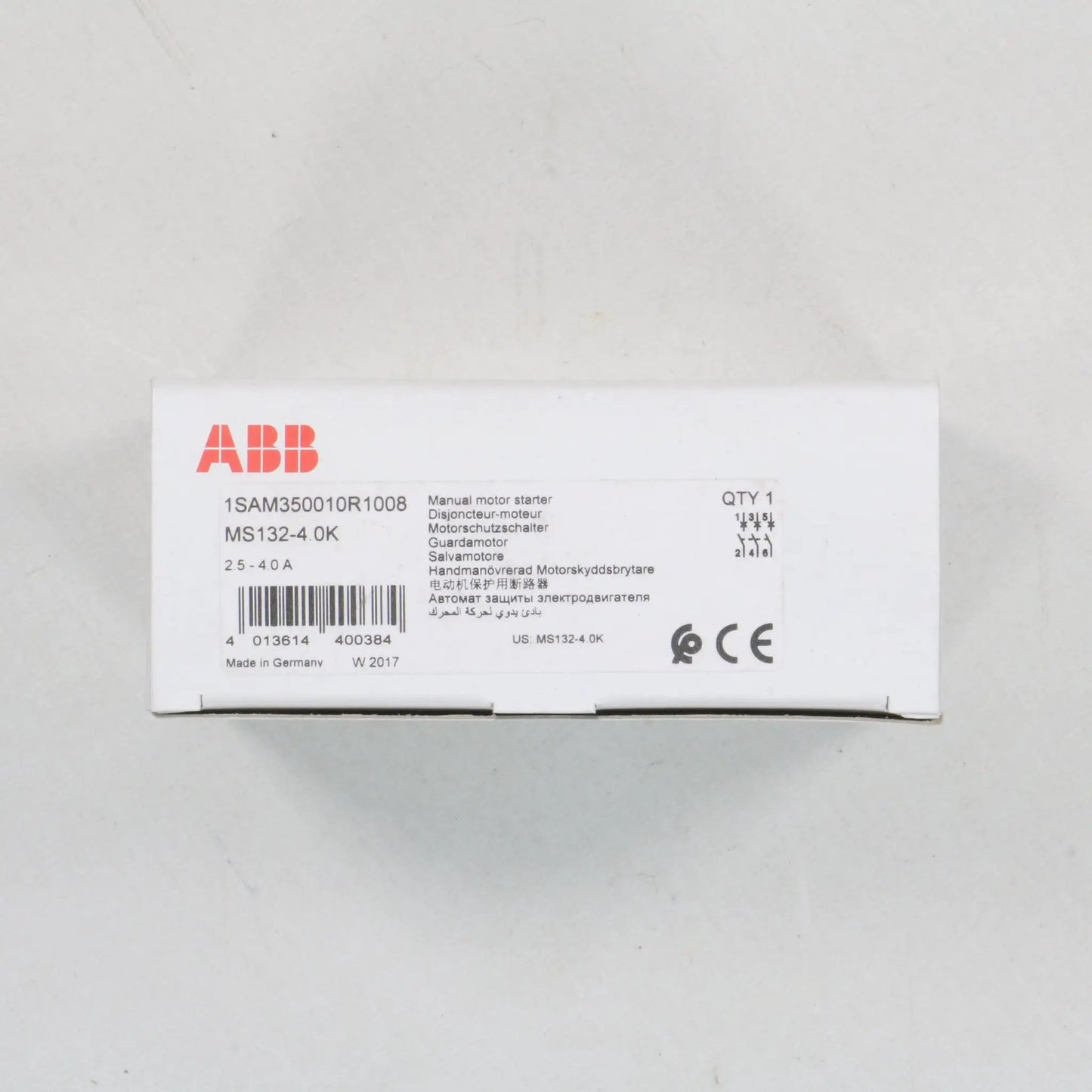 ABB MS132 4.0K Manual Motor Starter-Manual Motor Starter-Used Industrial Parts