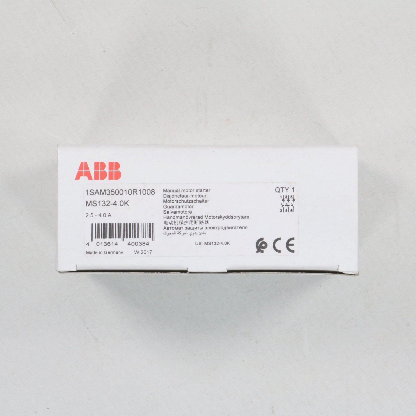 ABB MS132 4.0K Manual Motor Starter-Manual Motor Starter-Used Industrial Parts