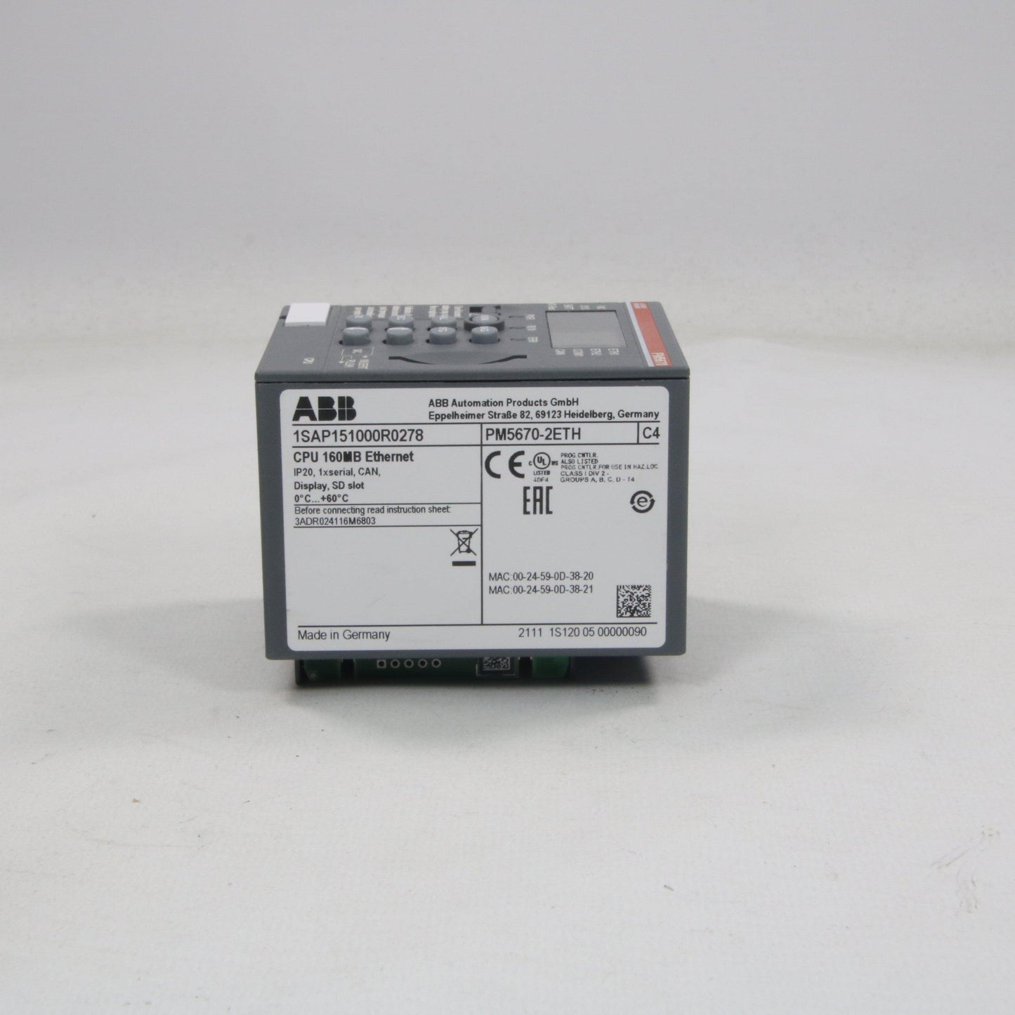 ABB PM5670-2ETH Programmable Logic Controller-Programmable Logic Controller-Used Industrial Parts