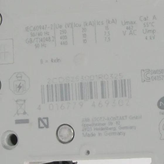ABB S203 B32 Circuit Breaker-Miniature Circuit Breaker-Used Industrial Parts