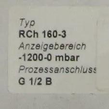 Armaturenbau RCh 160-3 Bourdon Tube Manometer - -1200...0 mbar-Bourdon Tube Manometer-Used Industrial Parts