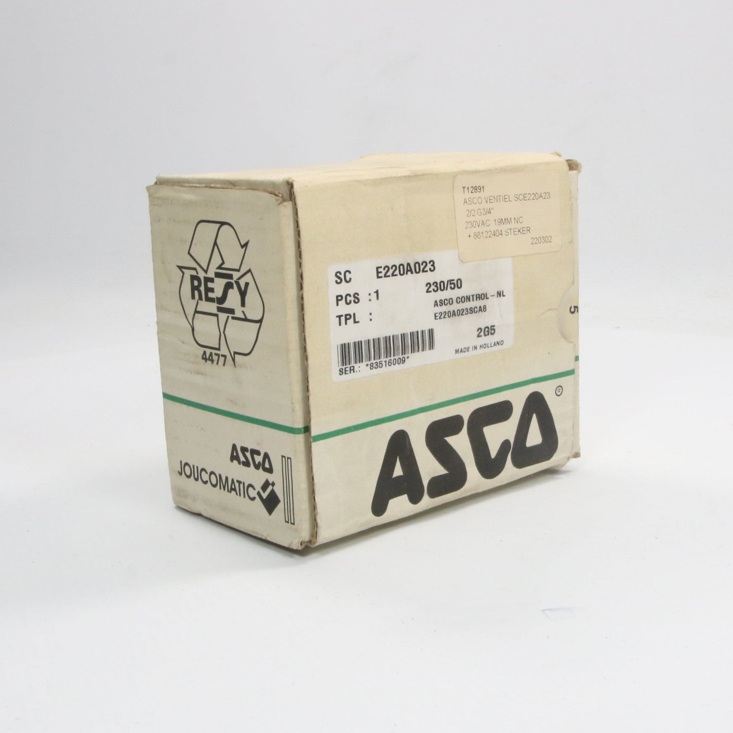 Asco E220A023 Solenoid Valve-Solenoid Valve-Used Industrial Parts