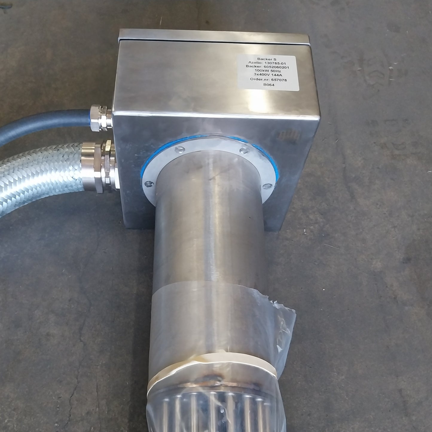 Backer AB 100kW Immersion Heater-Immersion Heater-Used Industrial Parts