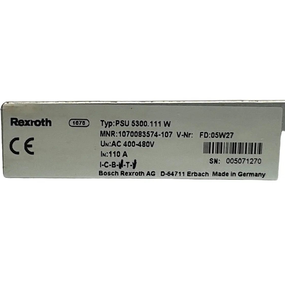 Bosch Rexroth PSU 5300.111 W Power Supply Unit-Power Supply Unit-Used Industrial Parts