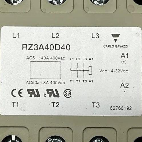 Carlo Gavazzi RZ3A40D40 3-Phase Solid State Relay-3-Phase Solid State Relay-Used Industrial Parts