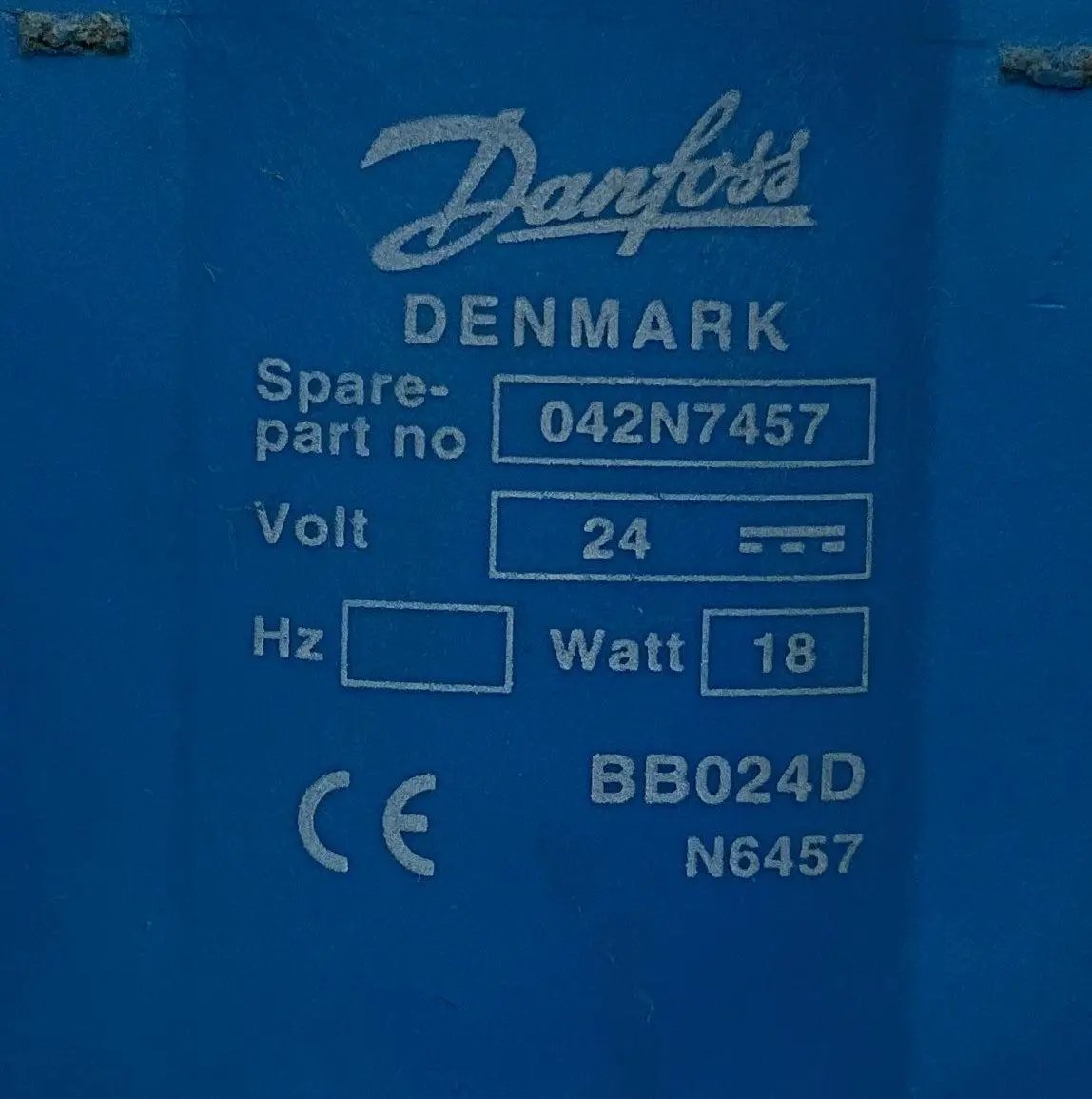 Danfoss 042N7457 Solenoid Coil - 24 V DC-Solenoid Coil-Used Industrial Parts