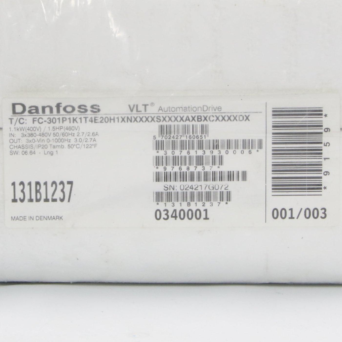 Danfoss Frequency Converter VLT Automation Drive FC 301 - 131B1237-Frequency Converter-Used Industrial Parts