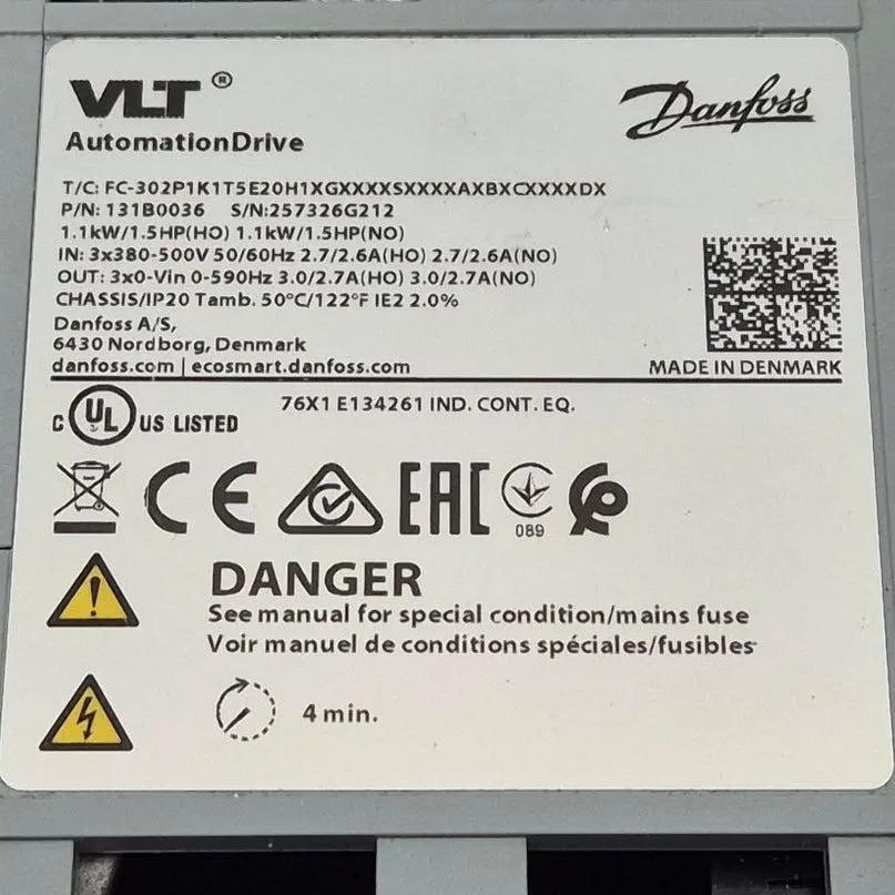 Danfoss VLT Automation Drive - 131B0036 Frequency Converter-Frequency Converter-Used Industrial Parts