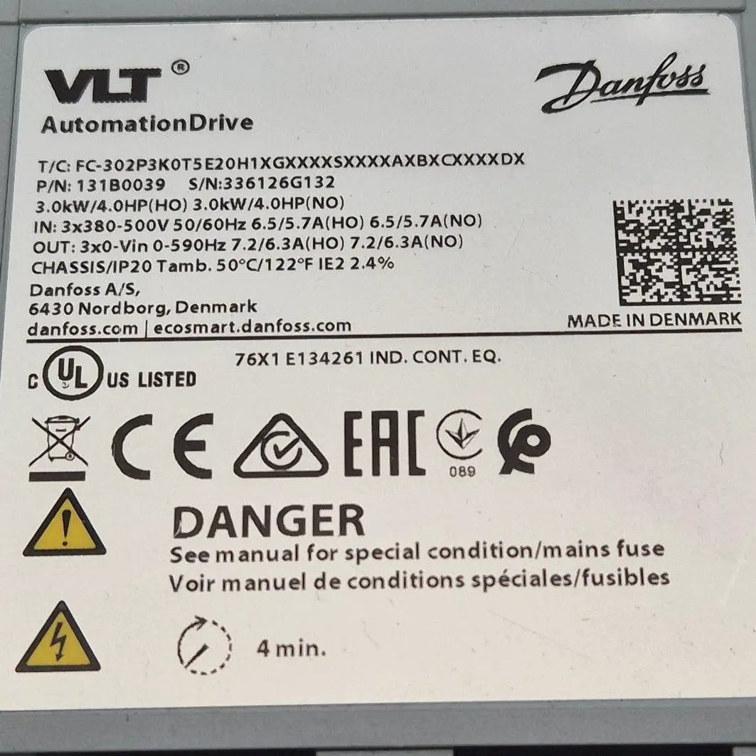 Danfoss VLT Automation Drive - 131B0039 Frequency Converter-Frequency Converter-Used Industrial Parts