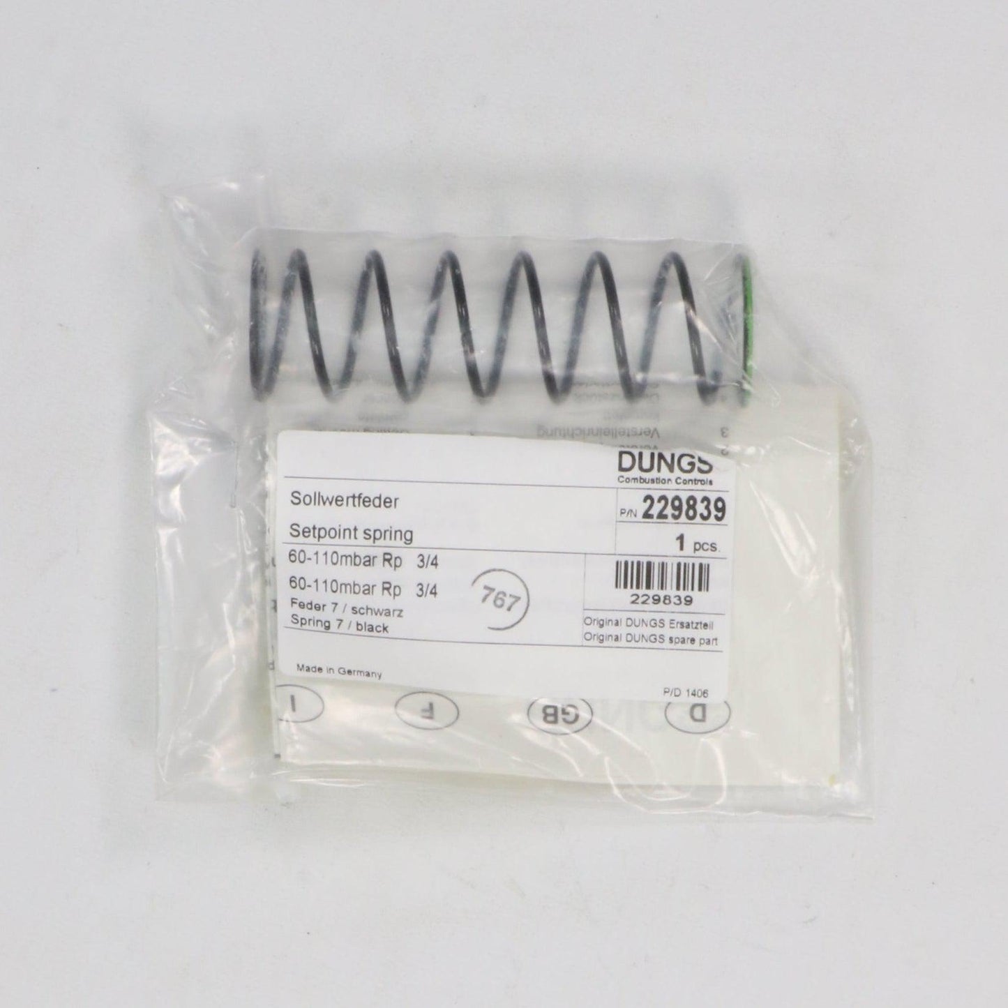 Dungs 229839 Setpoint Spring-Setpoint Spring-Used Industrial Parts