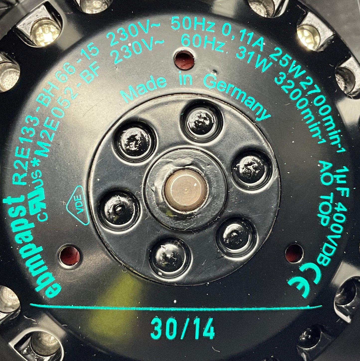 EBM Papst R2E133-BH66-15 Centrifugal Fan-Centrifugal Fan-Used Industrial Parts