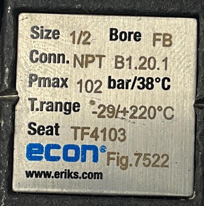 Econ Fig. 7522 1/2” Ball Valve-Ball Valve-Used Industrial Parts