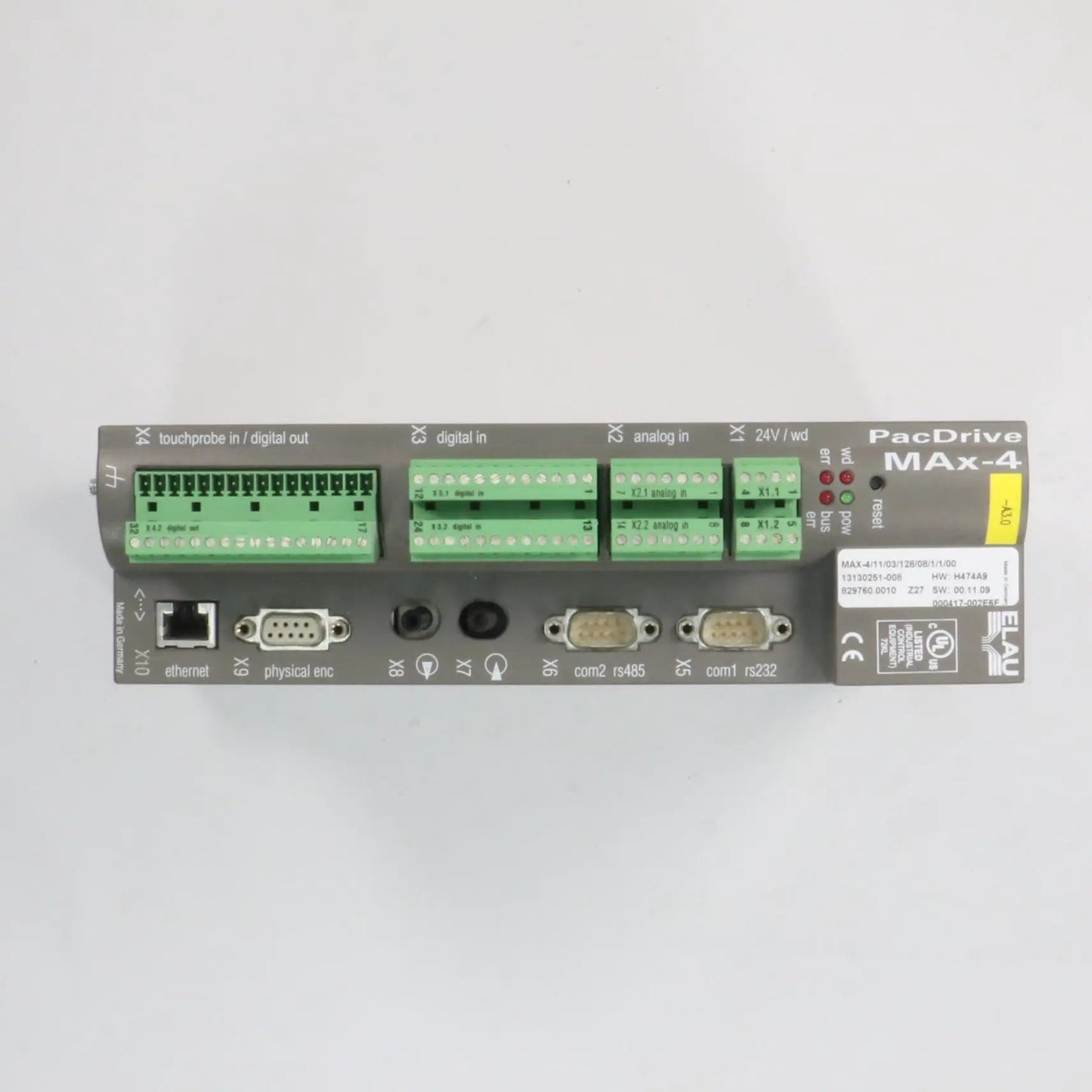 Elau Pacdrive MAX-4/11/03/128/08/1/1/00 Servo Drive - H474A9-Servo Drive-Used Industrial Parts
