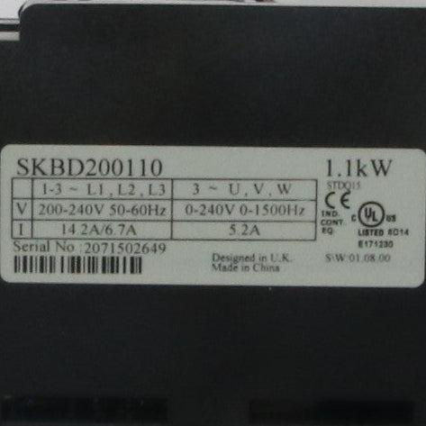 Emerson Industrial Automation Commander SKBD200110 AC Drive-AC Drive-Used Industrial Parts