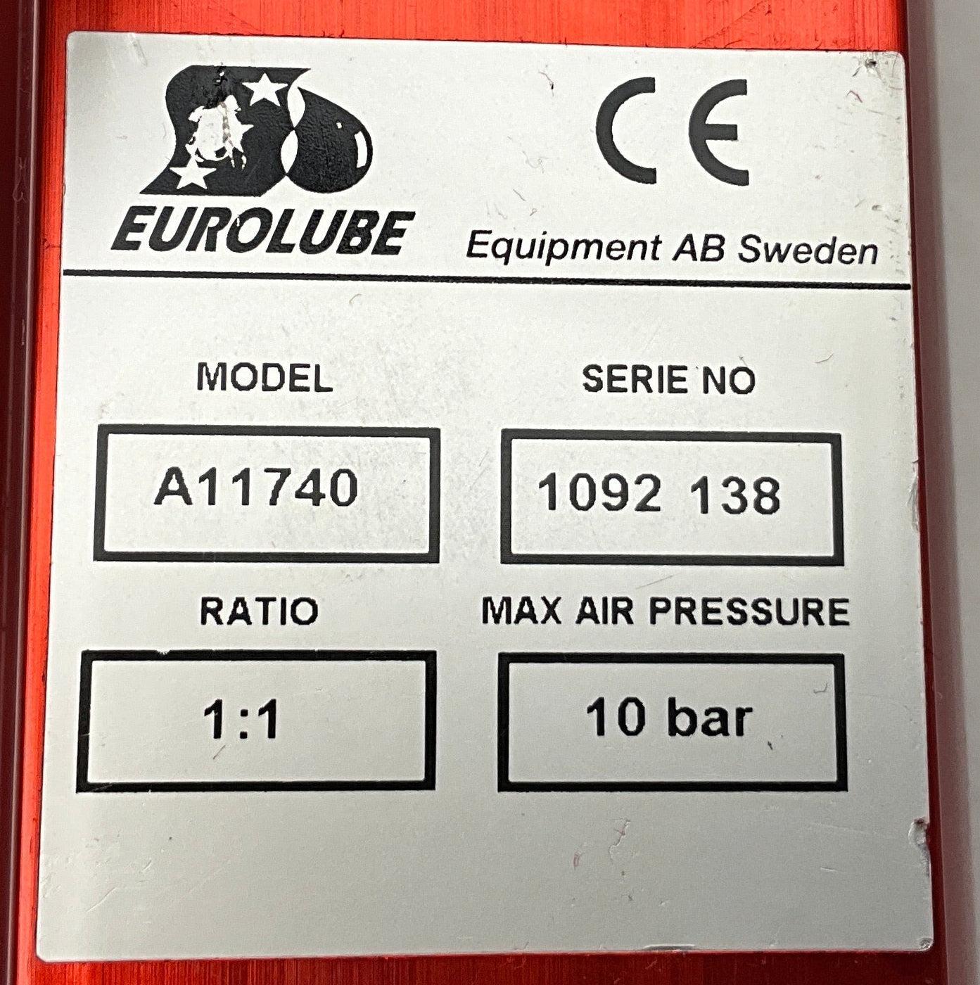 Eurolube A11740 Pneumatic Air Piston Drum Pump-Pneumatic Air Piston Drum Pump-Used Industrial Parts
