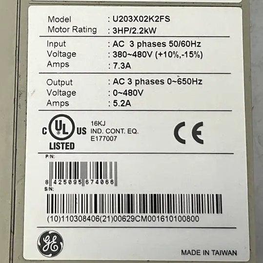 GE General Electric VAT200 Variable Frequency Drive - 2.2 kW-Variable Frequency Drive-Used Industrial Parts