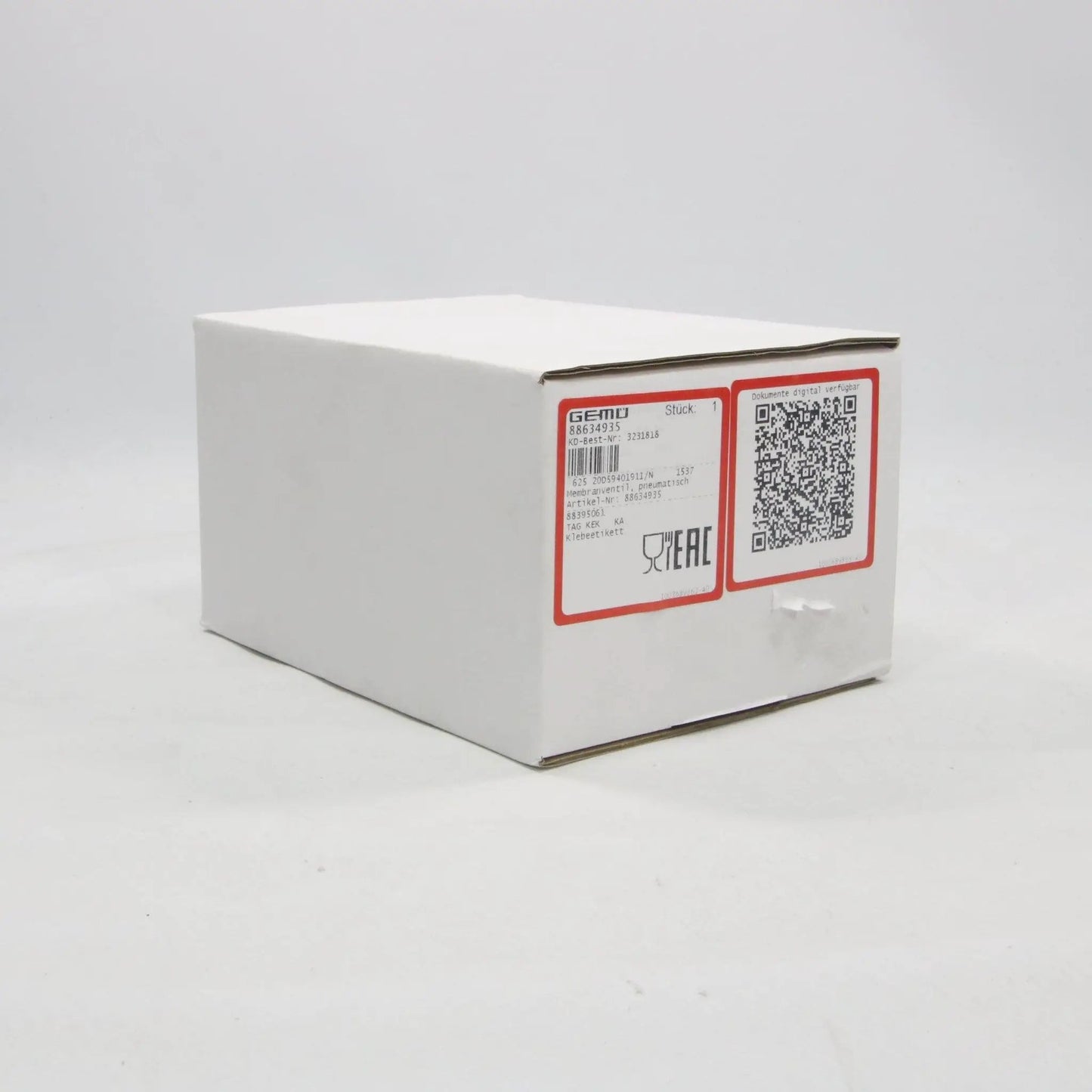 Gemu 625 Pneumatic Diaphragm Valve - 88634935-Pneumatic Diaphragm Valve-Used Industrial Parts