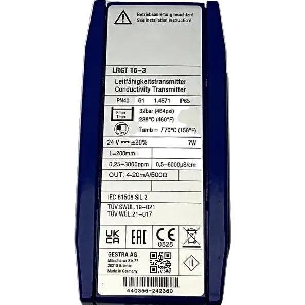 Gestra Spector LRGT 16-3 Conductivity Transmitter-Conductivity Transmitter-Used Industrial Parts