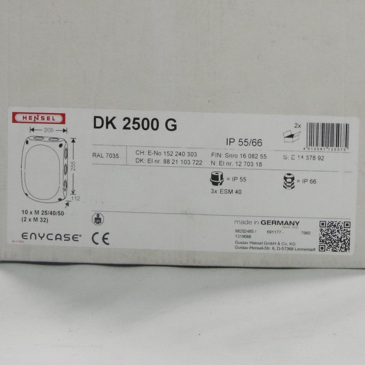 Hensel DK 2500 G Terminal Enclosure x 2-Terminal Enclosure-Used Industrial Parts