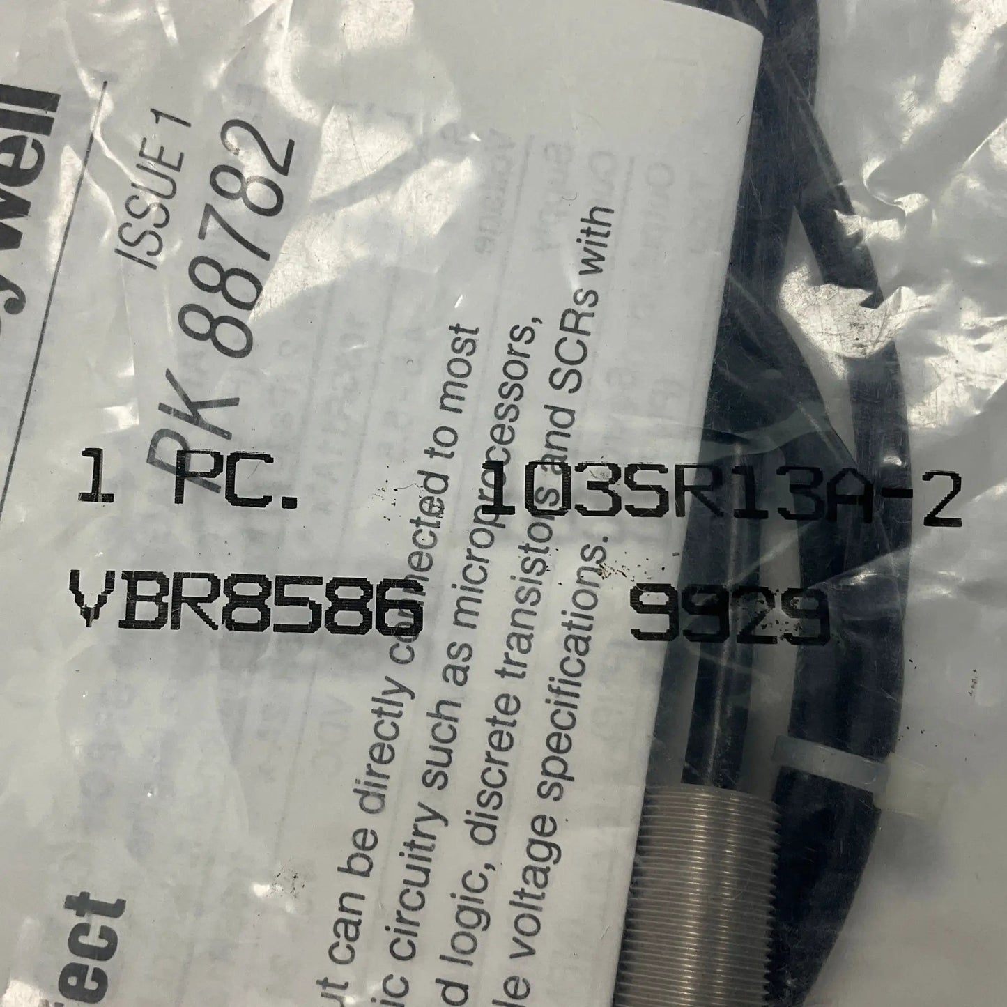 Honeywell 103SR13A-2 Hall Effect Magnetic Sensor-Hall Effect Magnetic Sensor-Used Industrial Parts