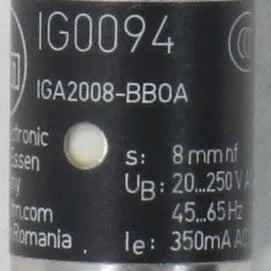 IFM Electronic IG0094 Inductive Sensor - IGA2008-BBOA-Inductive Sensor-Used Industrial Parts
