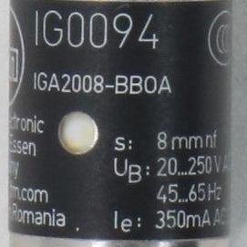IFM Electronic IG0094 Inductive Sensor - IGA2008-BBOA-Inductive Sensor-Used Industrial Parts
