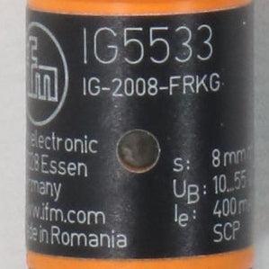 IFM Electronic IG5533 Inductive Sensor - IG-2008-FRKG-Inductive Sensor-Used Industrial Parts