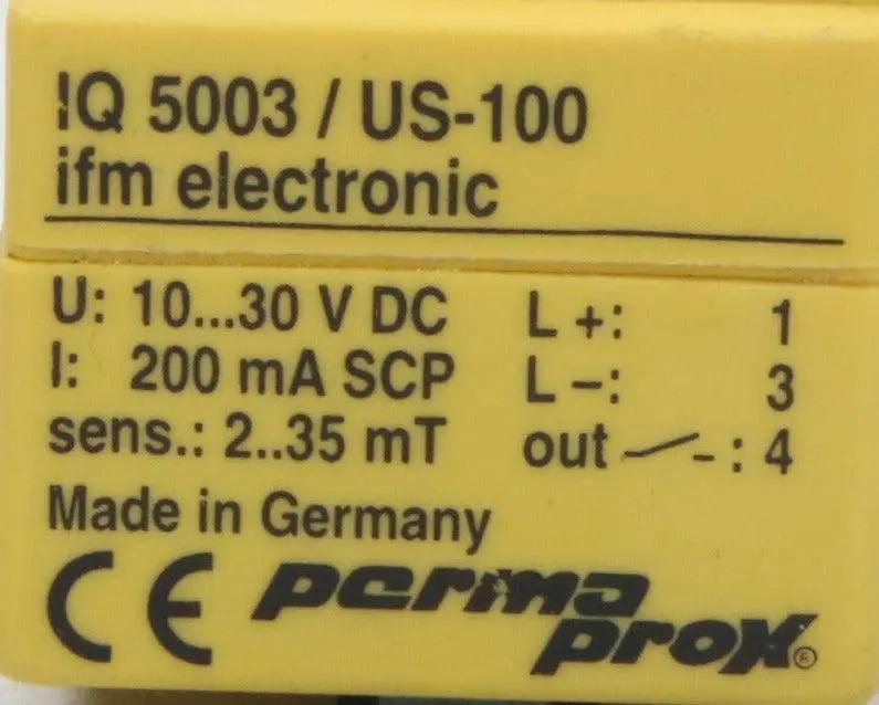 IFM Electronic Inductive Sensor IQ5003/US-100-Inductive Sensor-Used Industrial Parts