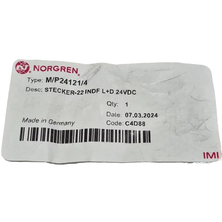 IMI Norgren M/P24121/4 Solenoid Valve Plug-Solenoid Valve Plug-Used Industrial Parts
