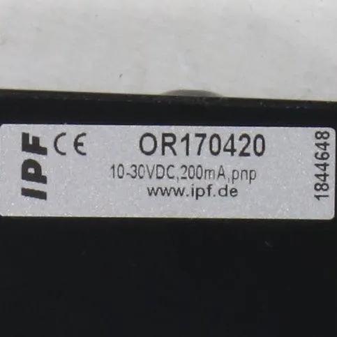 IPF Electronic OR170420 Retro Reflective Optical Sensor-Retro Reflective Optical Sensor-Used Industrial Parts