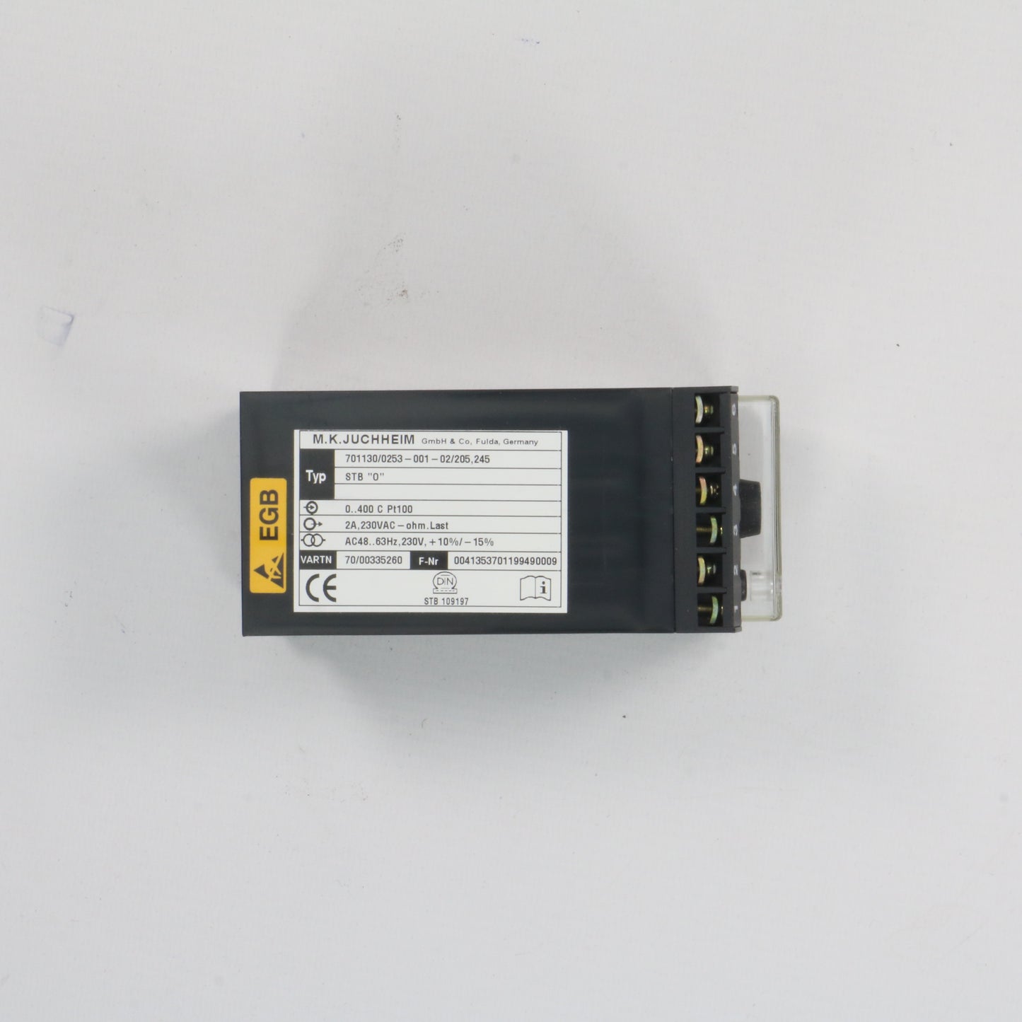 Jumo STB "0" Temperature Controller 0 - 400C-Temperature Controller-Used Industrial Parts