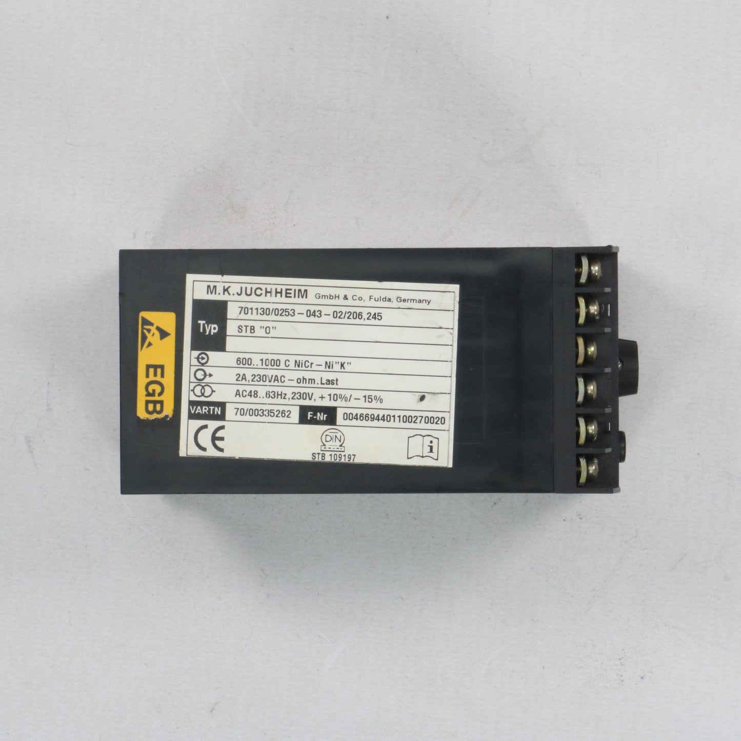 Jumo STB "0" Temperature Controller-Temperature Controller-Used Industrial Parts