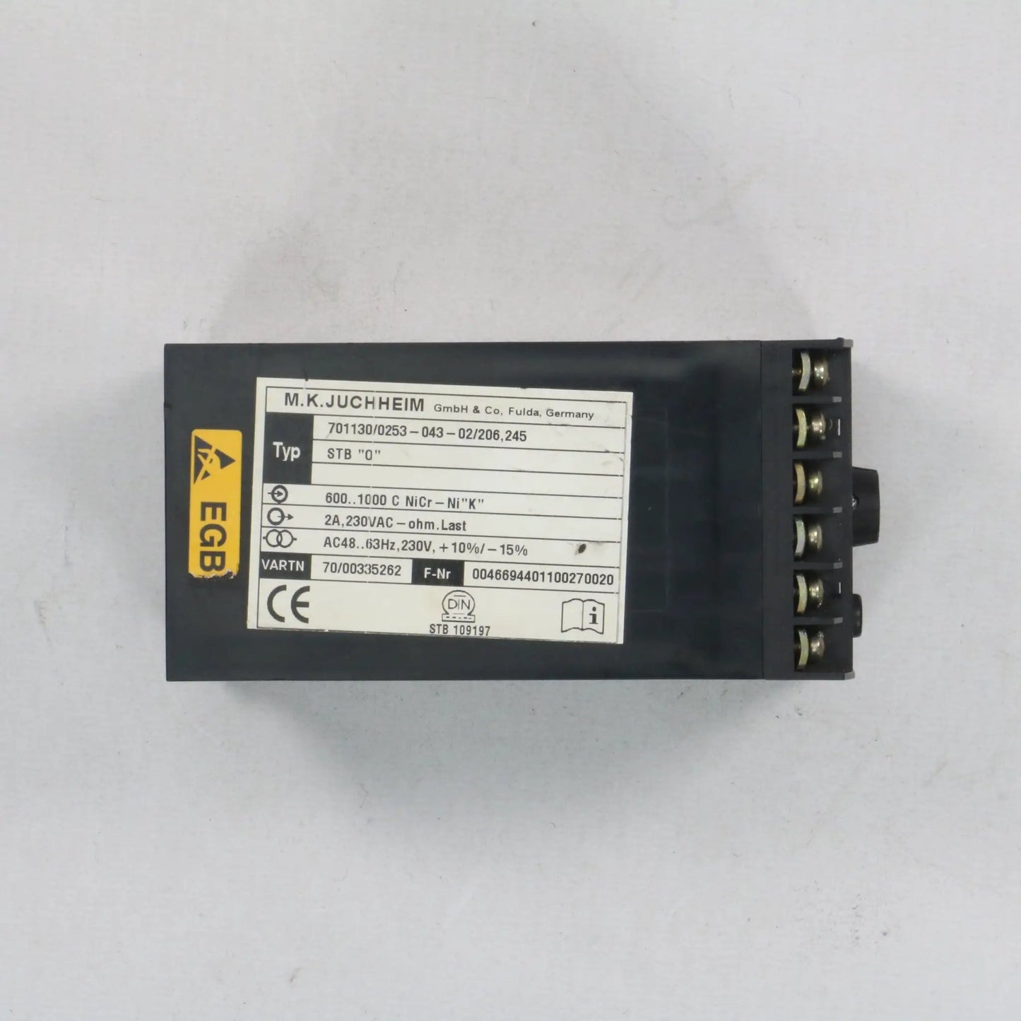 Jumo STB "0" Temperature Controller-Temperature Controller-Used Industrial Parts