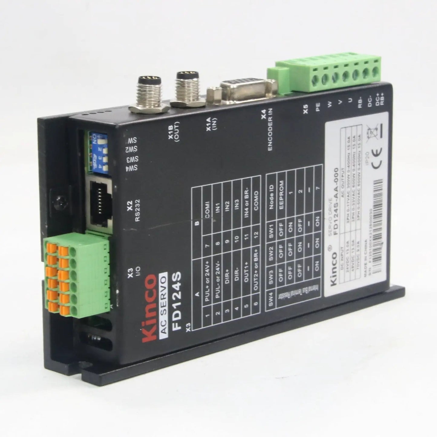 Kinco FD124S AC servo drive-Servo Drive-AB-04-06-02-6152427866814-Used Industrial Parts
