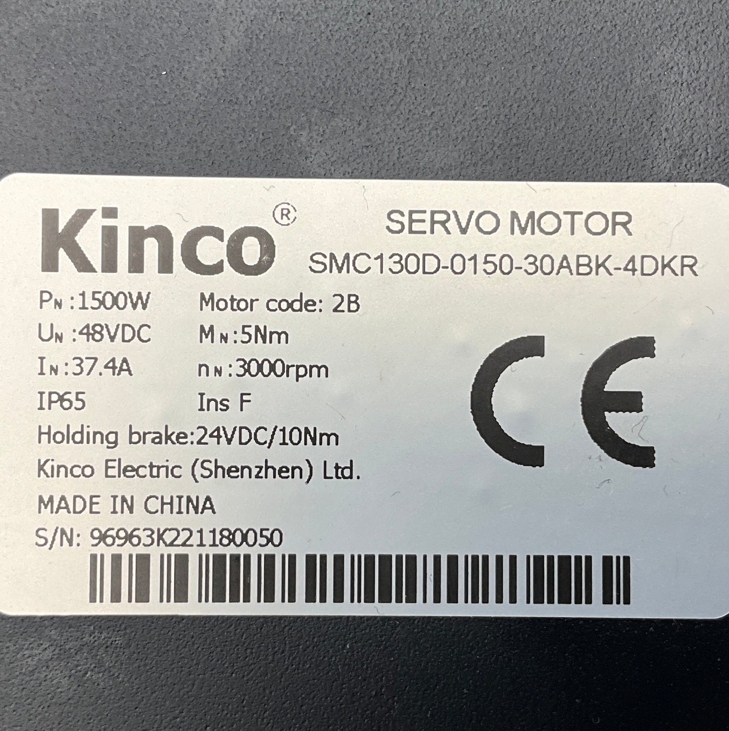 Kinco SMC130D-0150-30ABK-4DKR Servo Motor With Planetary Gear-Servo Motor With Planetary Gear-Used Industrial Parts
