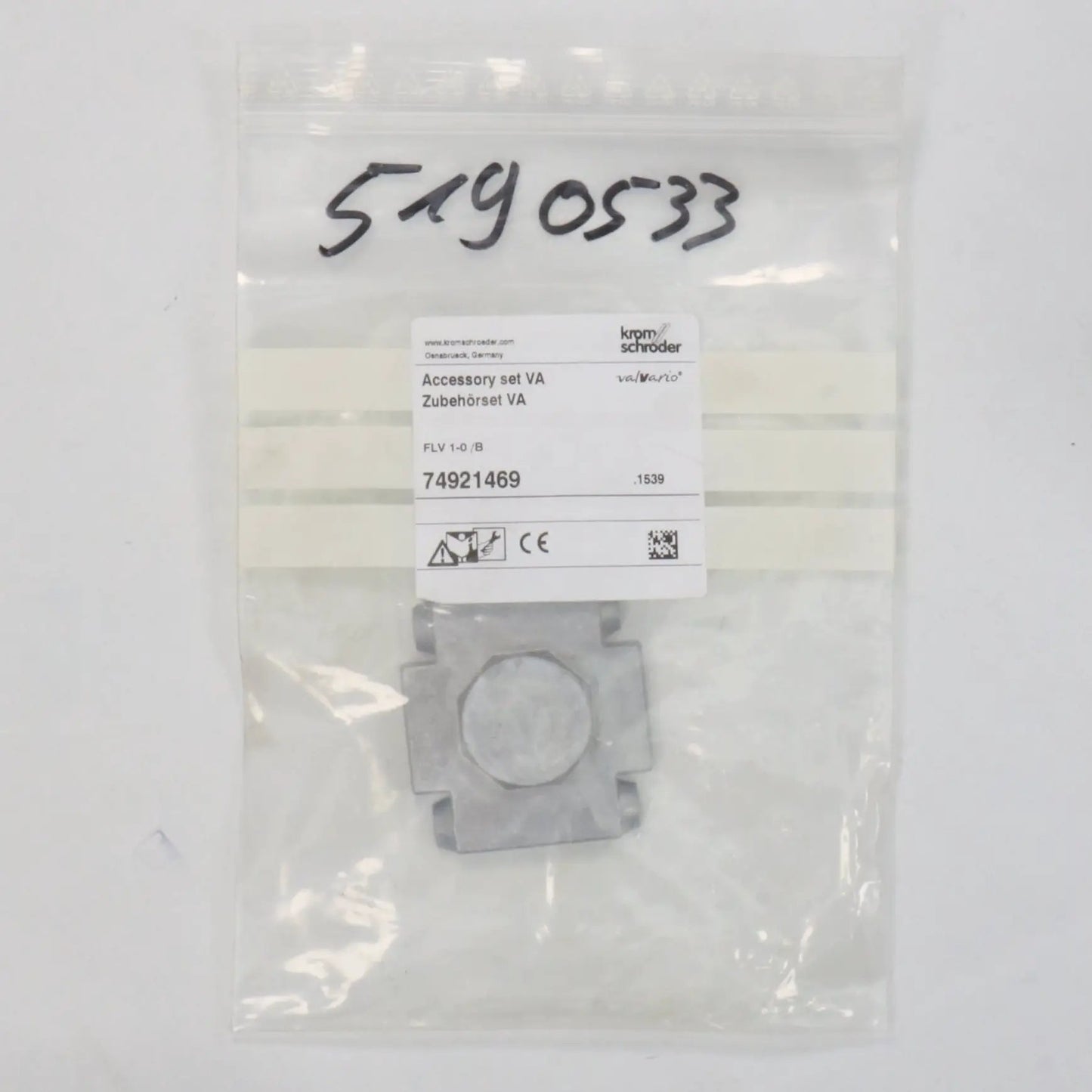 Krom Schroder FLV 1-0 /B Solenoid Valve Flange-Solenoid Valve Flange-Used Industrial Parts