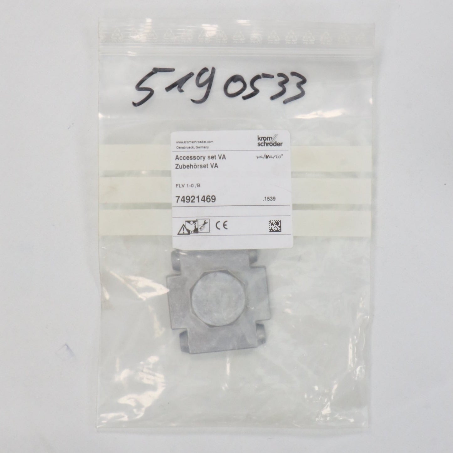 Krom Schroder FLV 1-0 /B Solenoid Valve Flange-Solenoid Valve Flange-Used Industrial Parts