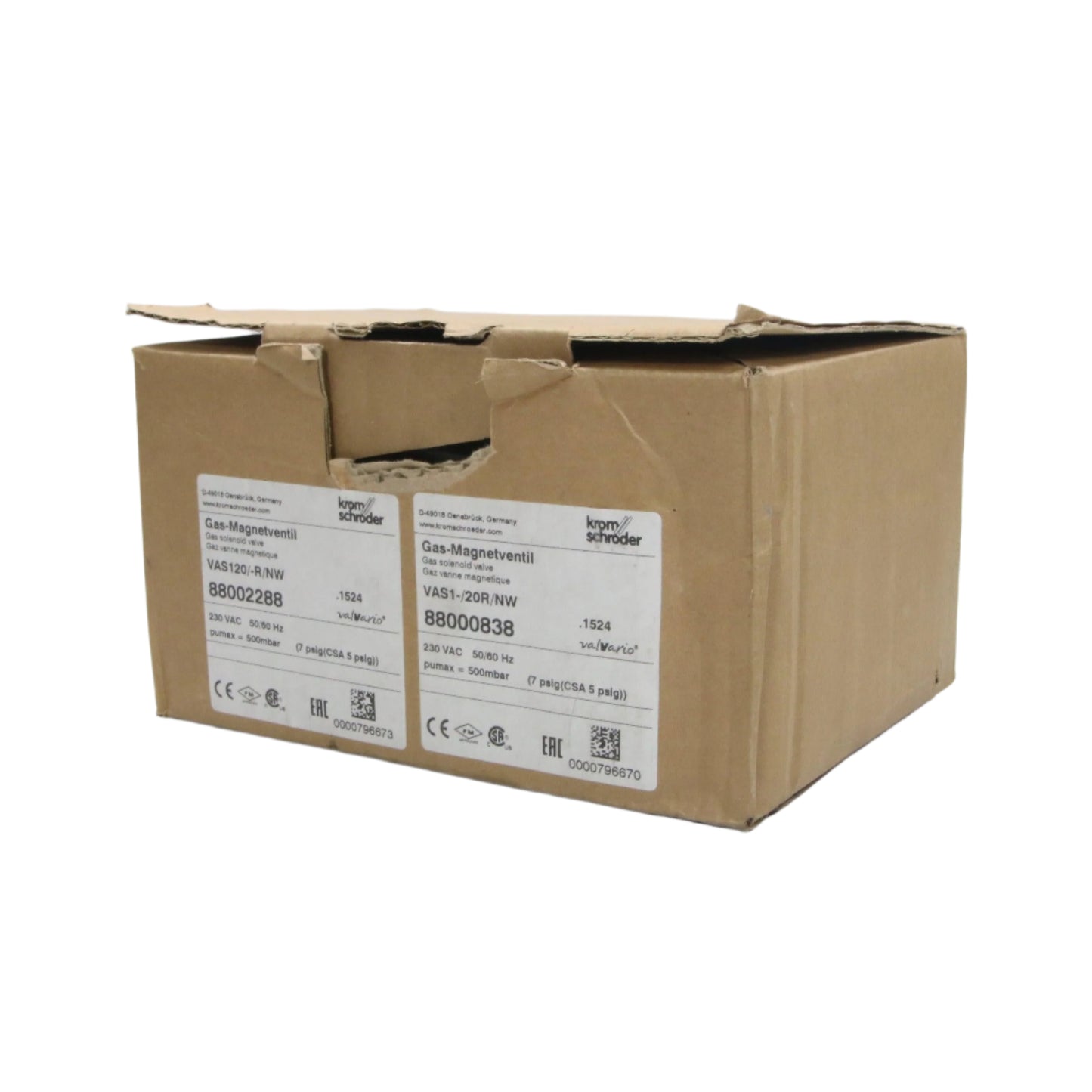 Krom Schroder Gas Solenoid Valve VAS120/-R/NW-VAS1-/20R/NW-Solenoid Valve-Used Industrial Parts