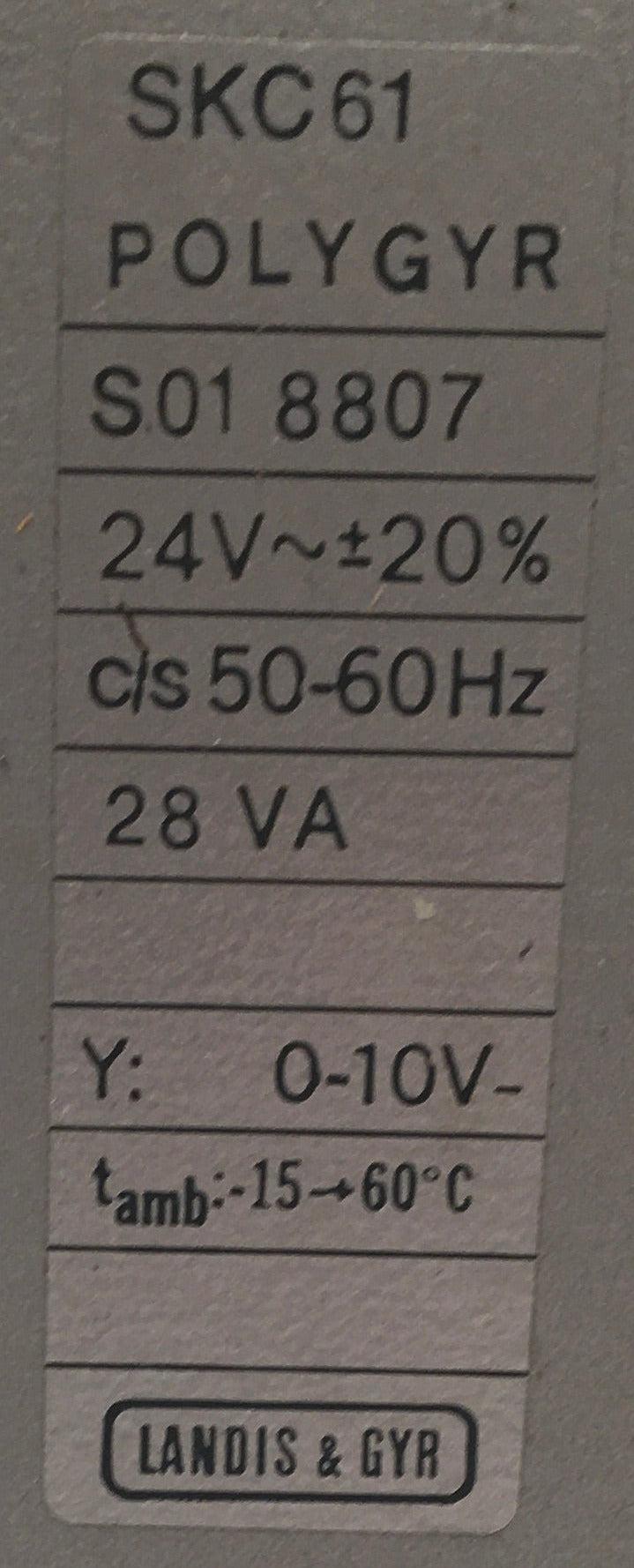Landis & Gyr SKC61 Electrohydraulic Actuator-Electrohydraulic Actuator-Used Industrial Parts