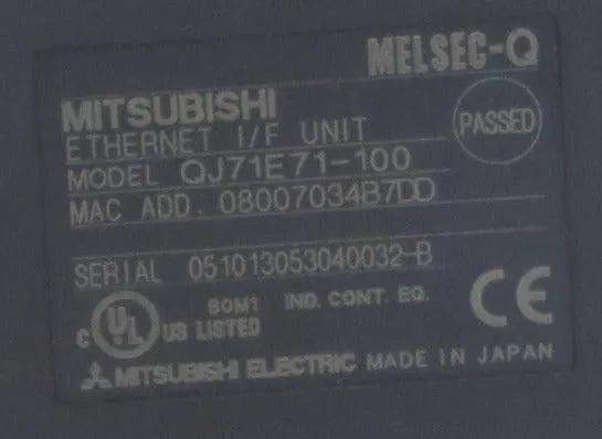 Mitsubishi Melsec-Q Ethernet I/F Unit QJ71QE71-100-Ethernet I/F Unit-Used Industrial Parts