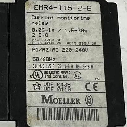 Moeller EMR4-I15-2-B Current Monitoring Relay-Current Monitoring Relay-Used Industrial Parts