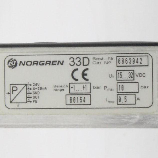 Norgren 33D Pneumatic Electronic Pressure Switch-Pneumatic Electronic Pressure Switch-Used Industrial Parts