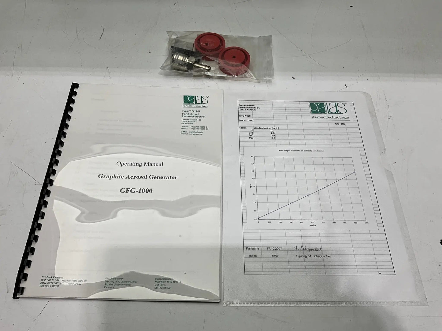 Palas GmbH Aerosoltechnologie GFG-1000 Graphite Aerosol Generator-Graphite Aerosol Generator -Used Industrial Parts